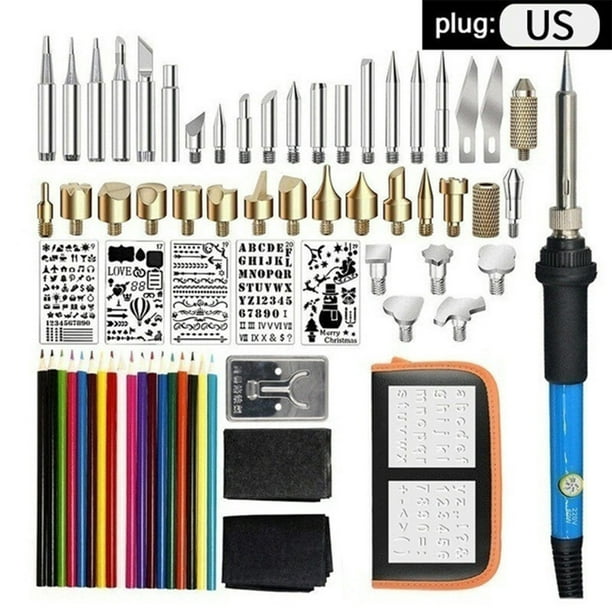 28PCS 110V 60W Wood Burning Pen Set Stencil Soldering Tips Tools Pyrography Kit 28PCS 110V 60W Wood Burning Pen Set Stencil Soldering Tips Tools Pyrography Kit